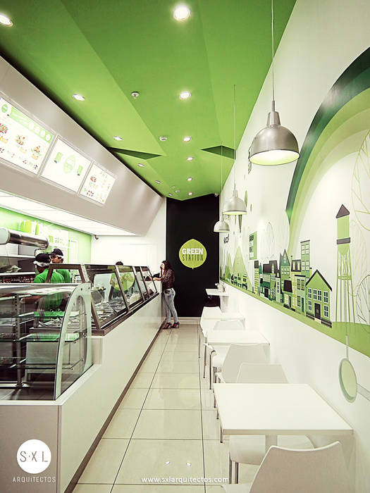 Green Station, SXL ARQUITECTOS SXL ARQUITECTOS Espacios comerciales Locales gastronómicos