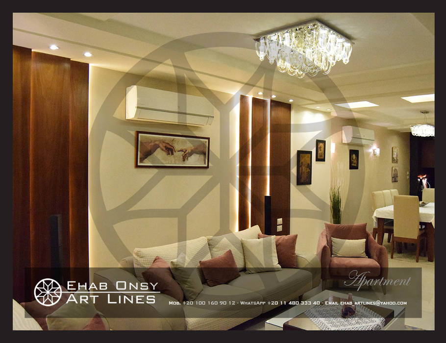 شقة سكنية بالقاهرة, Ehabonsydesigns Ehabonsydesigns 现代客厅設計點子、靈感 & 圖片 配件與裝飾品