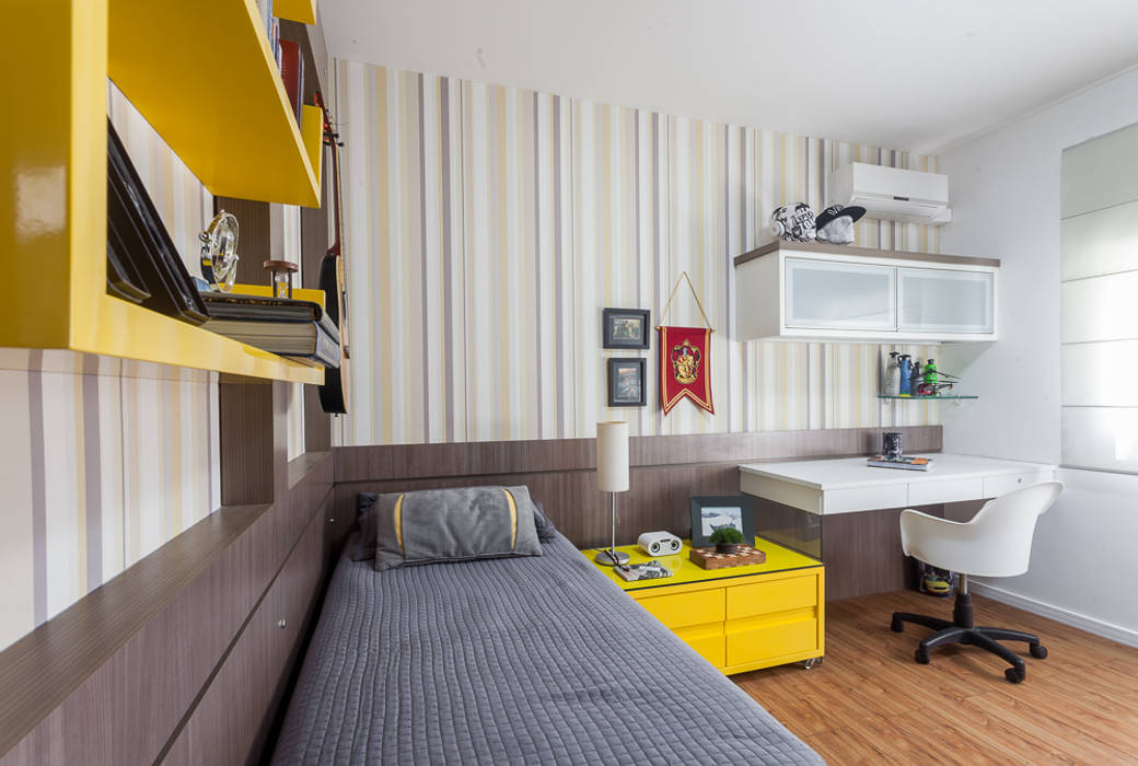 Quarto solteiro quartos modernos por escritorio de ...