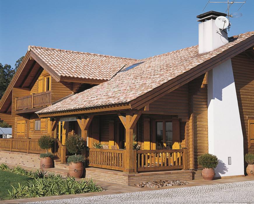 RUSTICASA | Casa Rústica | Aveiro, RUSTICASA RUSTICASA Casas de madeira Madeira maciça Multicolor casa,Casa Pré-fabricada,casa de madeira,madeira,exterior de madeira,parede de painéis de madeira,Rusticasa