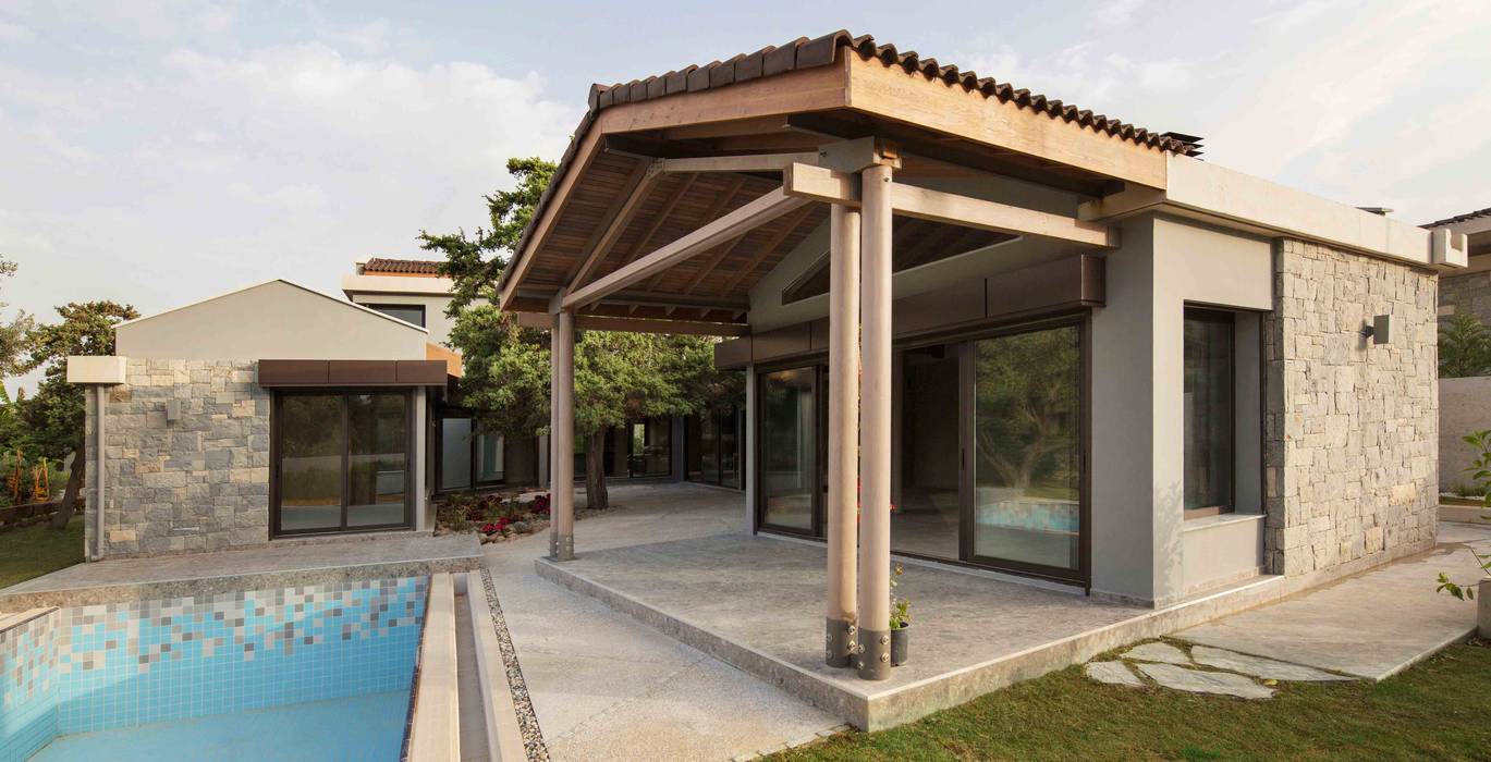 Ardıç Ev Egeli Proje Villa Taş Ağaç,Ardıç,Doğa,Taş Cephe,Modern Mimari