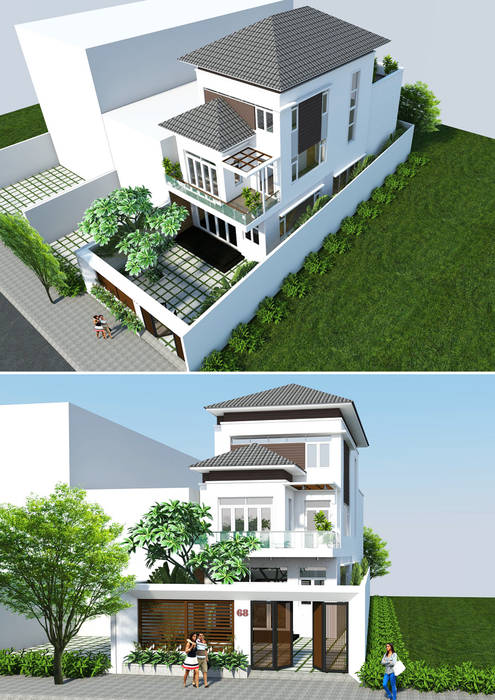 modern by Công ty cổ phần kiến trúc xây dựng Võ Hữu Hiếu, Modern