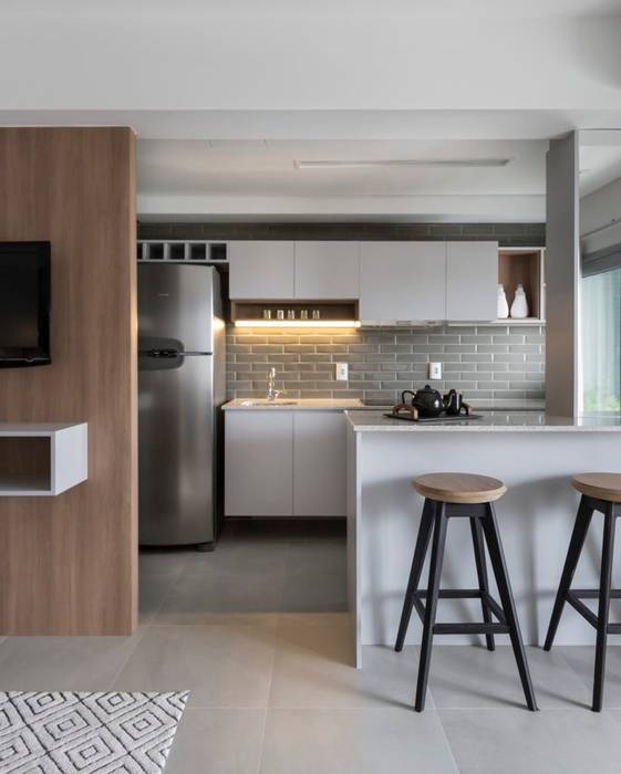 Apartamento Trend 24, Studio Cinque Studio Cinque Armários e bancadas de cozinha MDF cozinhas integradas