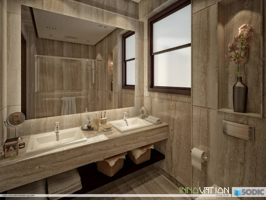 Bathroom INNOVATION DESIGN STUDIO Salle de bain moderne Marbre