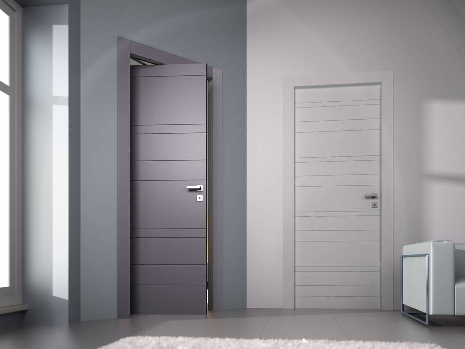 Porta Rototraslante , Phi Porte Phi Porte Puertas modernas Madera Acabado en madera Puertas