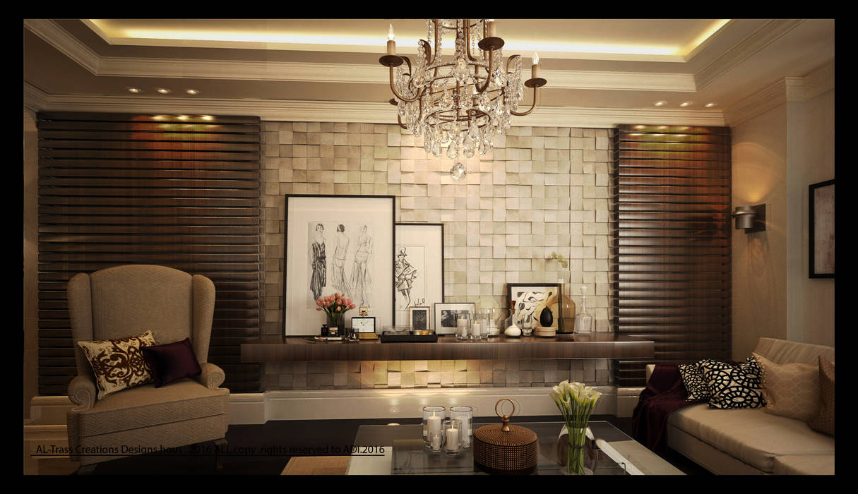 Villa design, AL-TRASS CREATIONS DESIGN AL-TRASS CREATIONS DESIGN Living room Sofas & armchairs