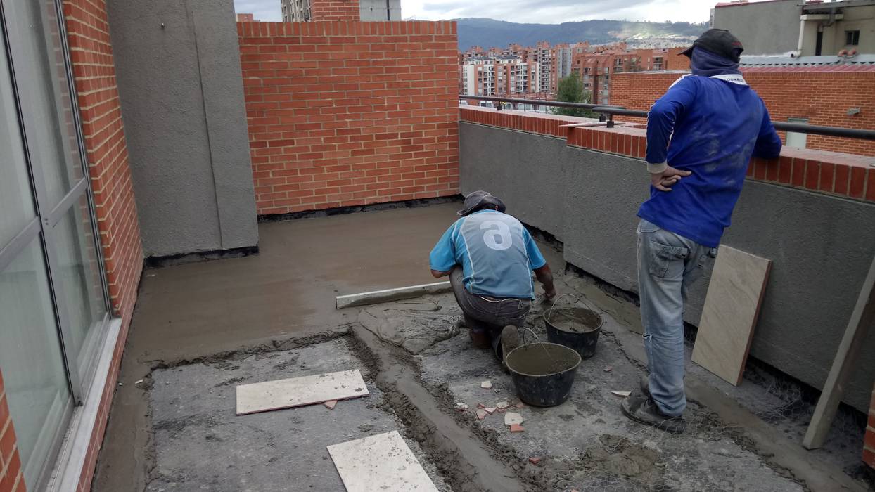 remodelacion terraza, CELIS & CELIS INGENIEROS CONSTRUCTORES S.A.S CELIS & CELIS INGENIEROS CONSTRUCTORES S.A.S Modern balcony, veranda & terrace