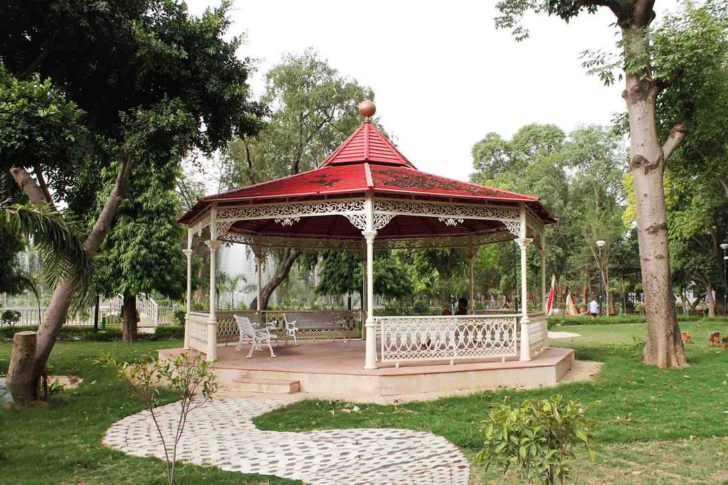 Cast Iron Octagonal Gazebo Karara Mujassme India Classic style garden Metal Furniture