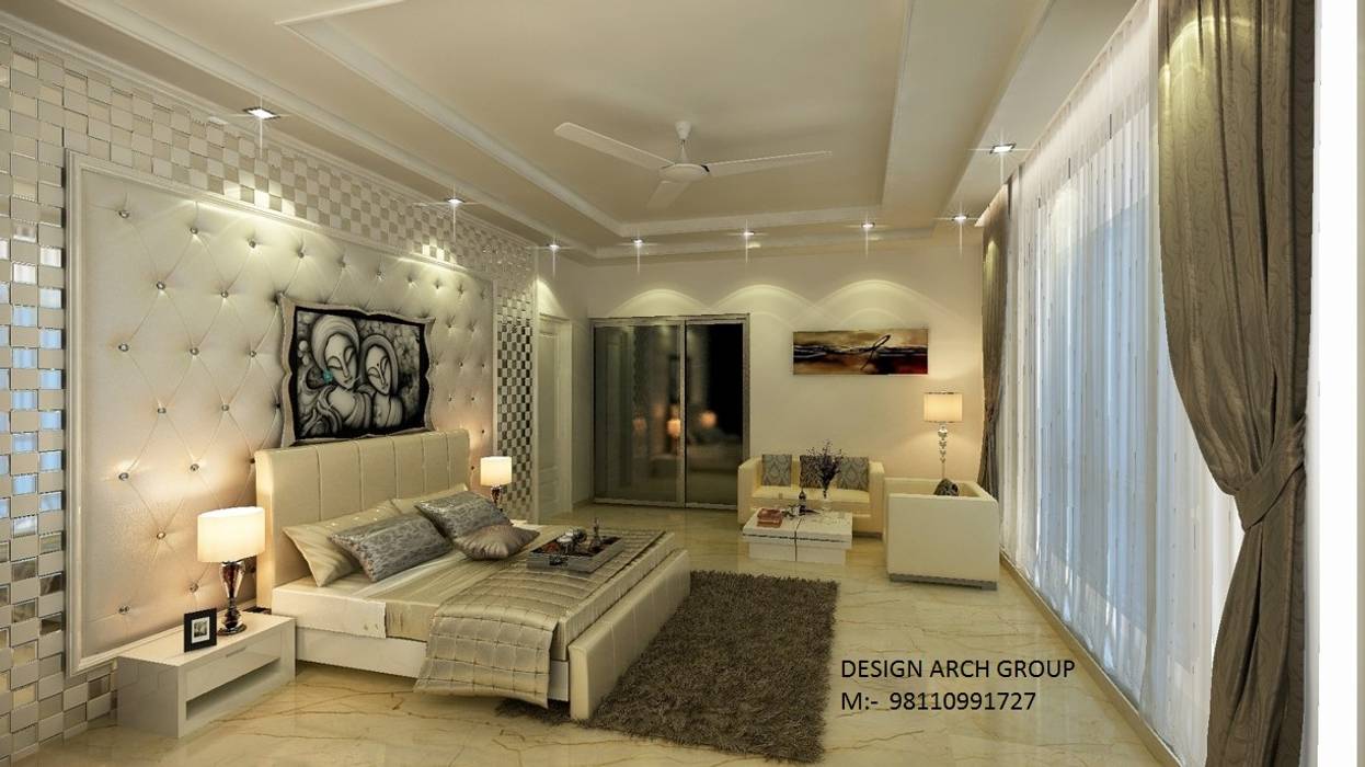Interior, Design Arch Group Design Arch Group Modern style bedroom Plywood Beds & headboards