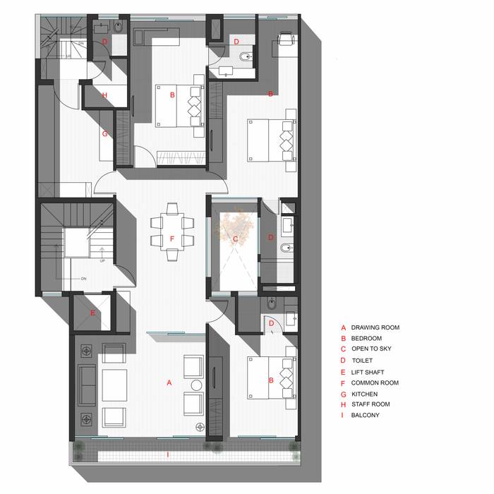 Third Floor Plan: modern by mold design studio,Modern