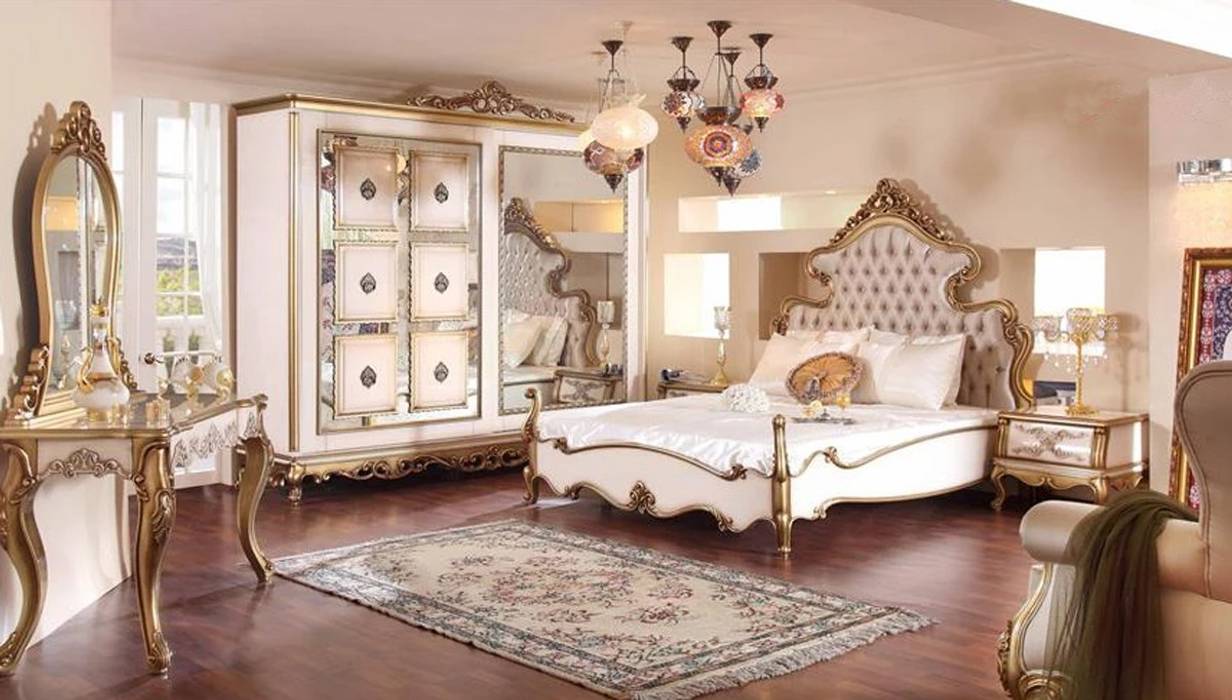 Praga Bedroom homify Klasik Yatak Odası Ahşap Ahşap rengi Yataklar & Yatak Başları