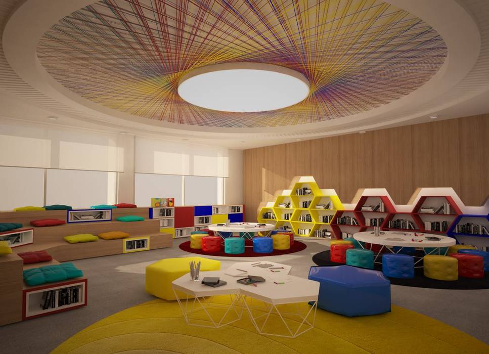 American Community School Common Learning Space, dal design office dal design office Espacios comerciales Escuelas