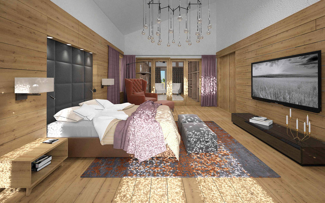 Домик в Аржаниках, ARCHDUET&DA ARCHDUET&DA Country style bedroom