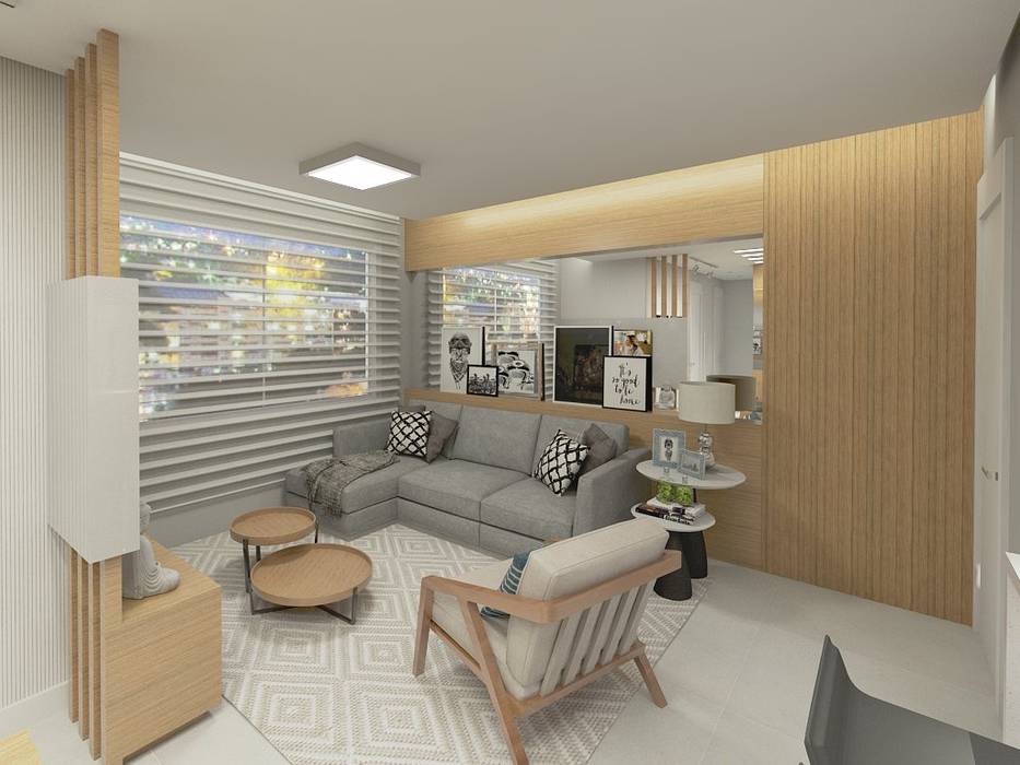 Apartamento, Letícia Saldanha Arquitetura Letícia Saldanha Arquitetura Nowoczesny salon