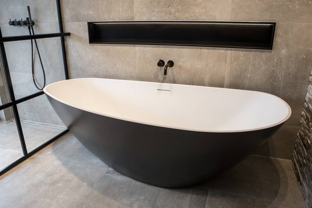 Vrijstaand design bad De Eerste Kamer, De Eerste Kamer De Eerste Kamer Modern Bathroom Grey