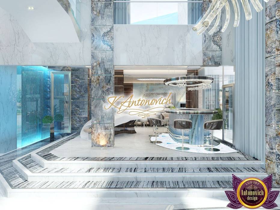 ​Luxury modern house design of Katrina Antonovich, Luxury Antonovich Design Luxury Antonovich Design Modern Corridor, Hallway and Staircase