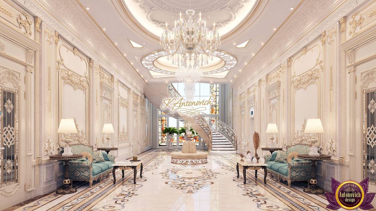 ​The art of luxury and comfort from Katrina Antonovich, Luxury Antonovich Design Luxury Antonovich Design Classic style corridor, hallway and stairs