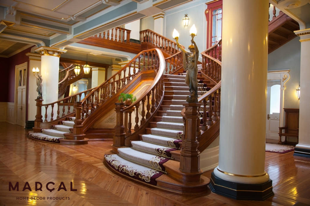 Vidago Palace, MARÇAL MARÇAL 經典風格的走廊，走廊和樓梯