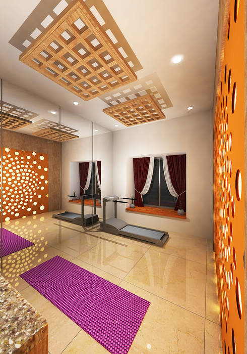 Prashant Residence, Gurooji Designs Gurooji Designs Modern Gym