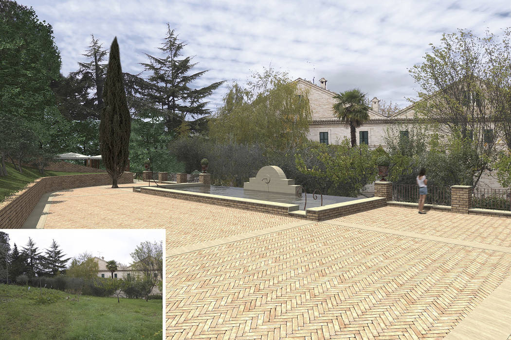 Bio-Piscina per una Country House nelle Marche, JFD - Juri Favilli Design JFD - Juri Favilli Design Sonsuzluk havuzu