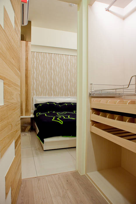 純白色 極簡風, 傑羅設計事業有限公司 傑羅設計事業有限公司 臥室 木頭 Wood effect 家具,建造,舒适,双层床,床,房子,床架,木头,室内设计,地板
