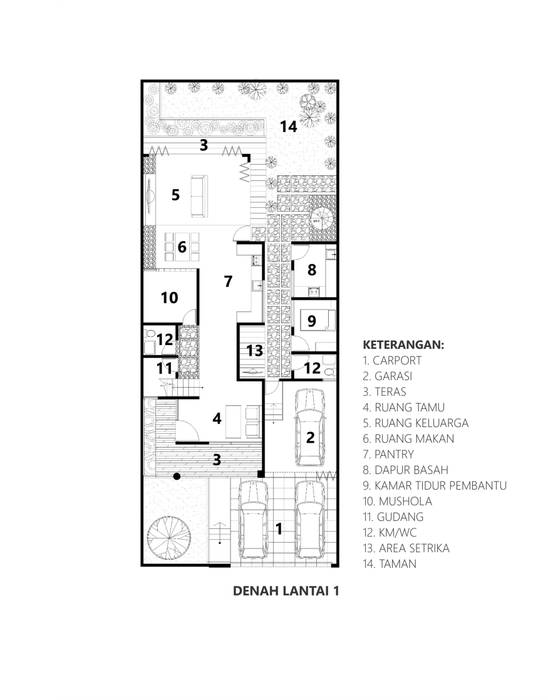 Denah Lantai 1 CV Andyrahman Architect