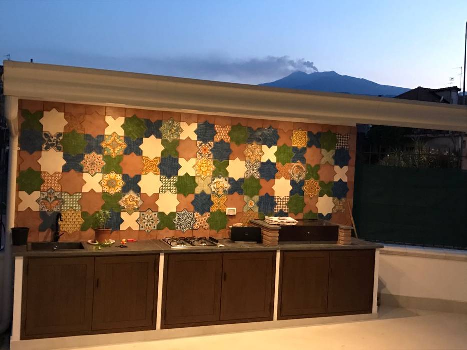 Vista Etna, Architec Home srl Architec Home srl Mediterranean style walls & floors Ceramic