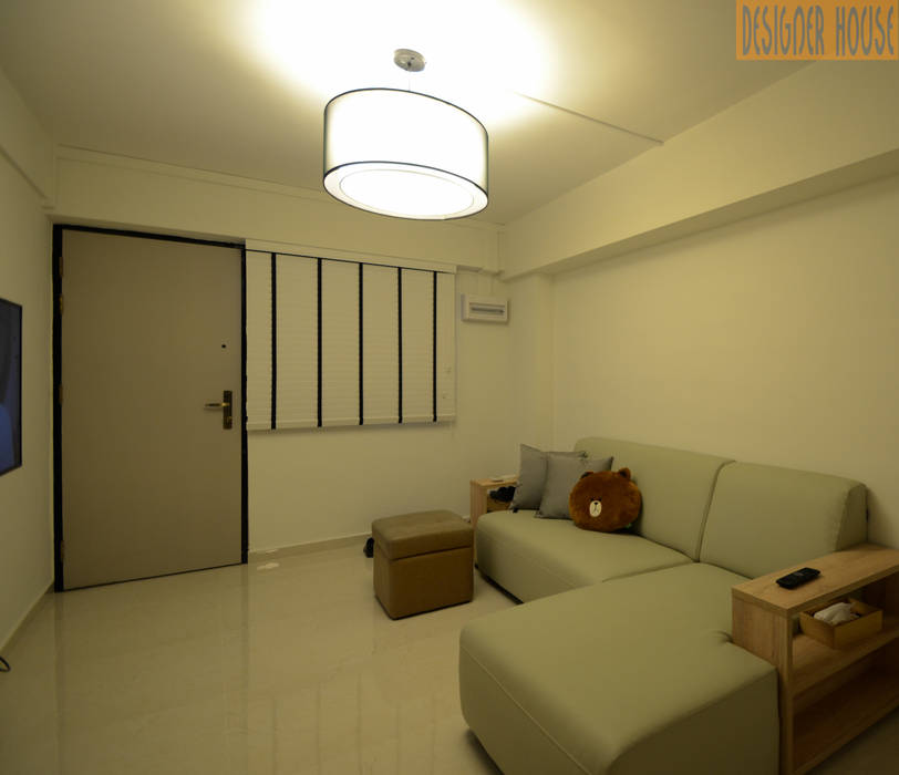 3 Room HDB Flat Knock Out, Designer House Designer House Modern living room interior design