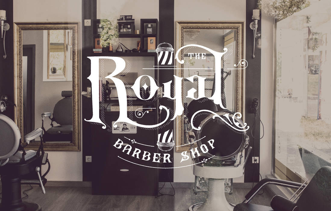 Logo for Royal Barber Shop Think Bold Studio Espaços comerciais Lojas e espaços comerciais