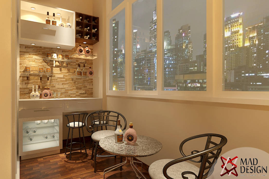 BAR AREA VIEW homify Modern wine cellar