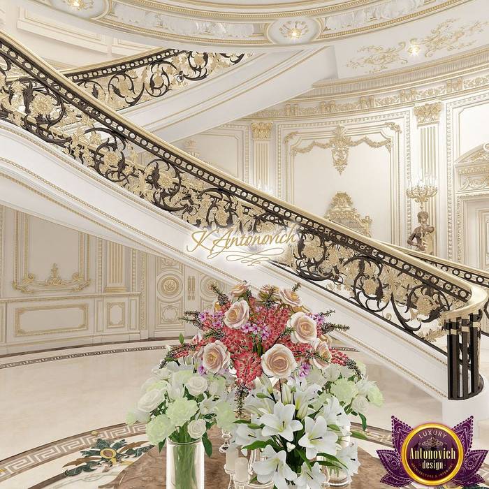 ​The luxury of the new millennium from Katrina Antonovich, Luxury Antonovich Design Luxury Antonovich Design Classic style corridor, hallway and stairs