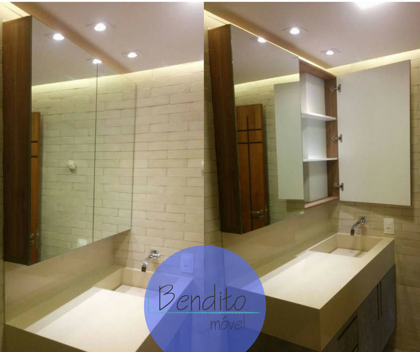 Armario Espelho De Banheiro Por Bendito Movel Projetos E Moveis Planejados Moderno Mdf Homify