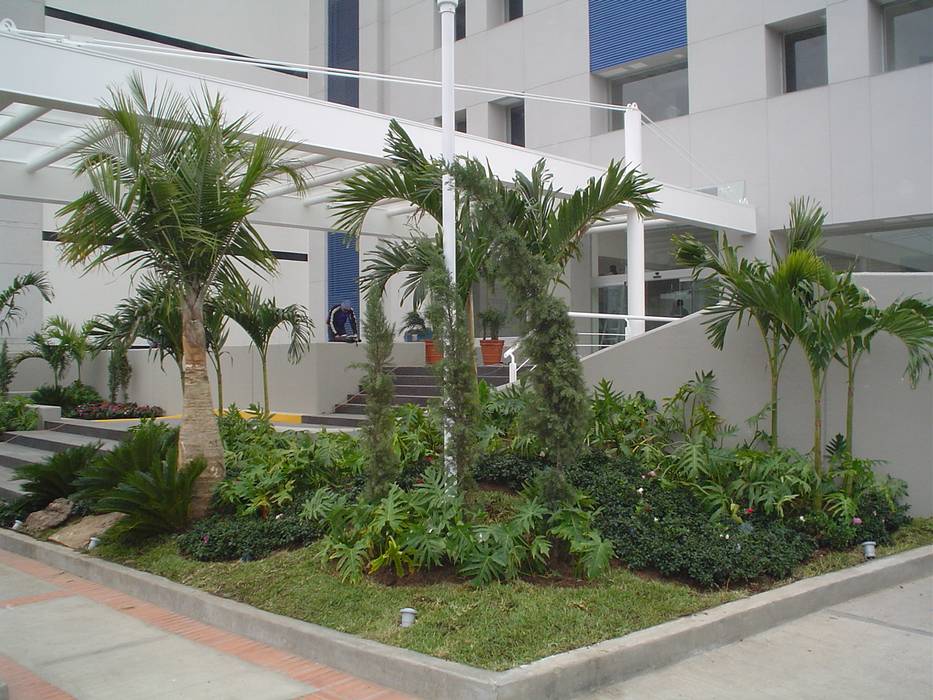 Hospital Angeles del Carmen Guadalajara, BARRAGAN ARQUITECTOS BARRAGAN ARQUITECTOS Tropical style garden