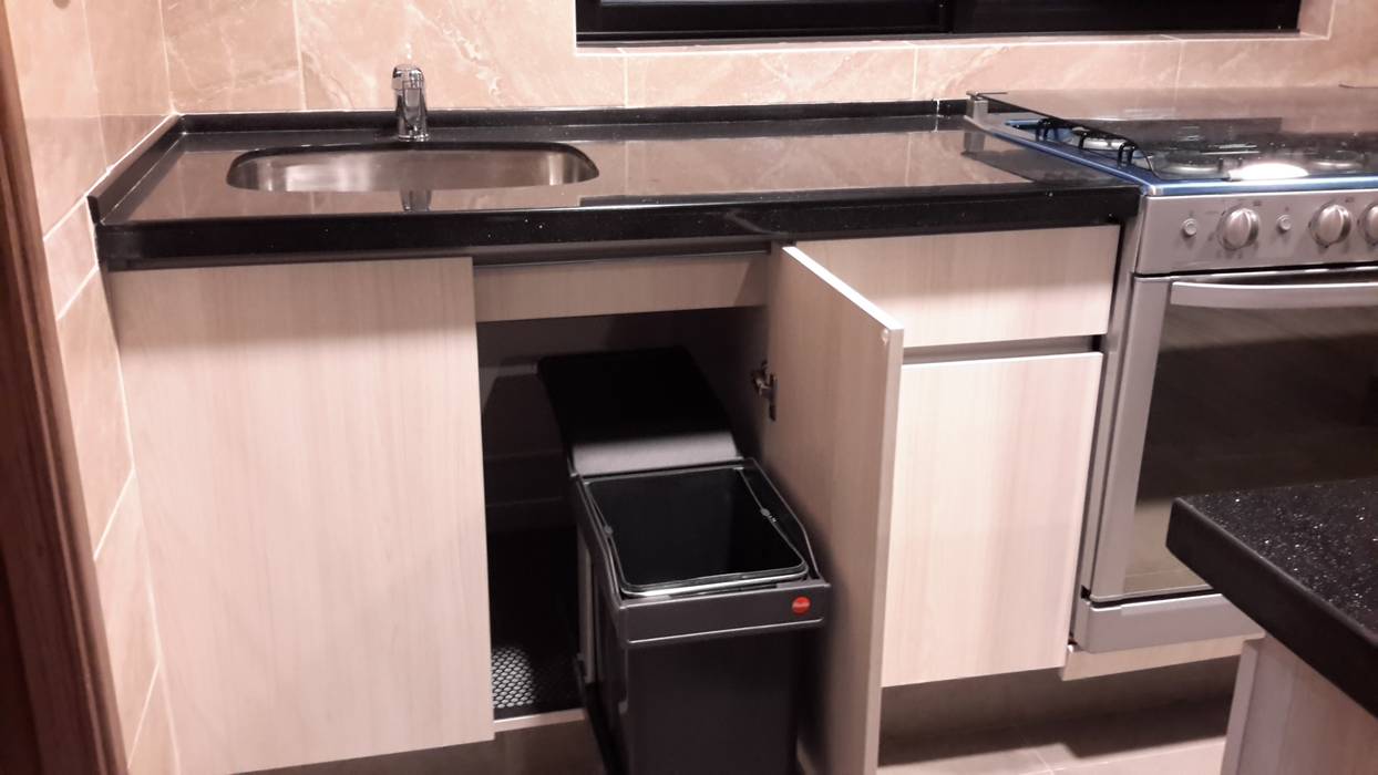 Botes de basura extraibles de mtd mexico moderno derivados de madera