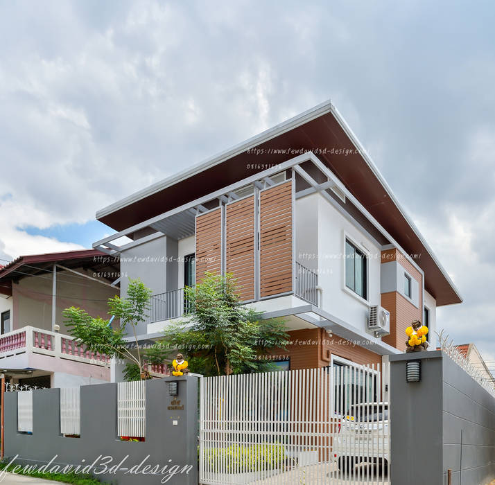 งานออกแบบบ้านพักอาศัย2ชั้น อ.แก่งคอย จ.สระบุรี, fewdavid3d-design fewdavid3d-design