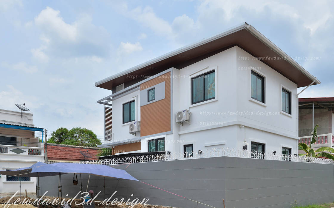 งานออกแบบบ้านพักอาศัย2ชั้น อ.แก่งคอย จ.สระบุรี, fewdavid3d-design fewdavid3d-design