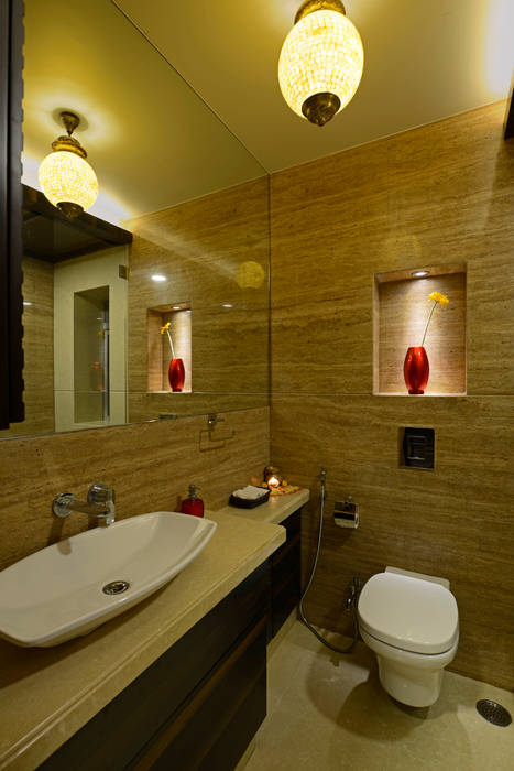 Matunga Apartment, Fourth Axis Designs Fourth Axis Designs Rustic style bathroom