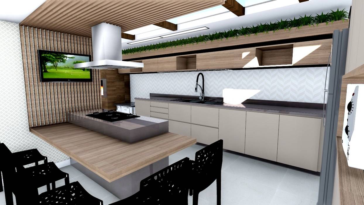 Ampliação de cozinha - Estilo moderno com toques de rusticidade, Studio² Studio² Kitchen units