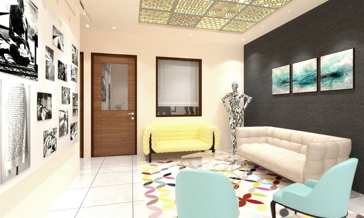 Waiting Lounge Ravi Prakash Architect Modern study/office Plywood