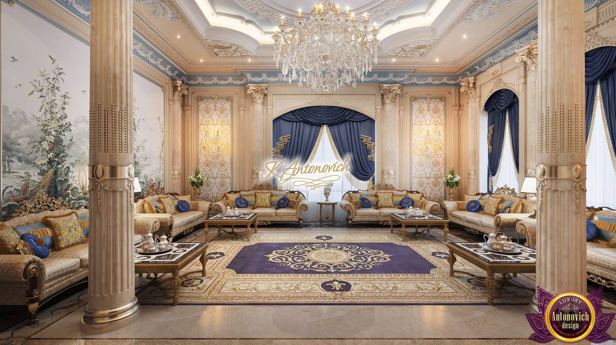 ​Fashionable and luxurious interiors of Katrina Antonovich, Luxury Antonovich Design Luxury Antonovich Design Salas de estilo clásico