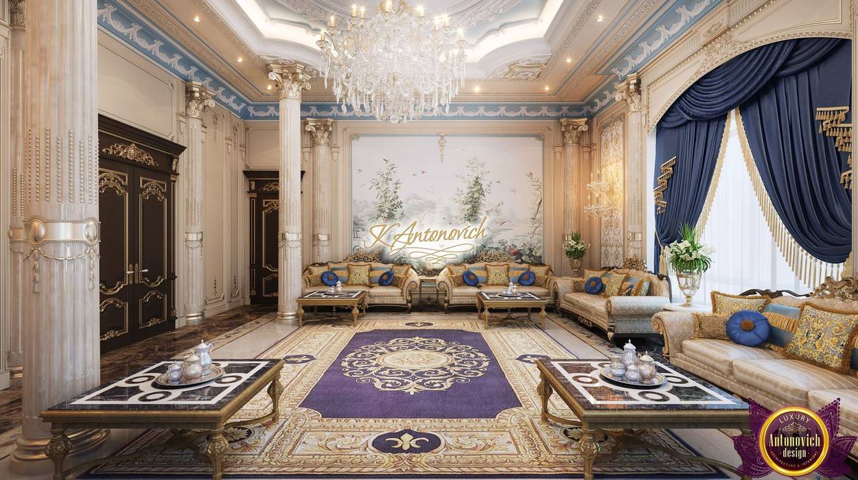 ​Fashionable and luxurious interiors of Katrina Antonovich, Luxury Antonovich Design Luxury Antonovich Design Salones de estilo clásico