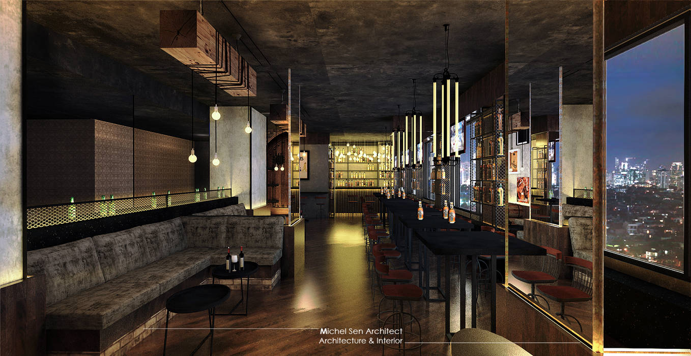 21STUDIO - Cafe & Bar Lounge @Golden Boutique Hotel, Michel Sen Architect Michel Sen Architect Ruang Komersial Bar & Klub