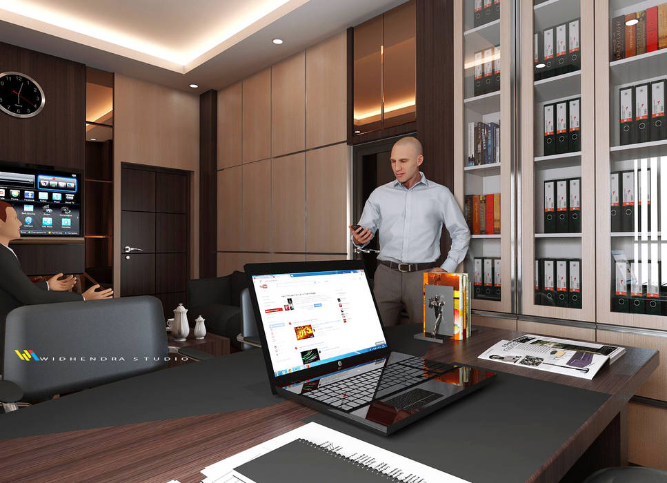Renovasi Interior Ruang Kabid Kantor Perdagangan Indonesia Widhendra Interior Kantor Toko Minimalis Kayu Lapis Brown Homify