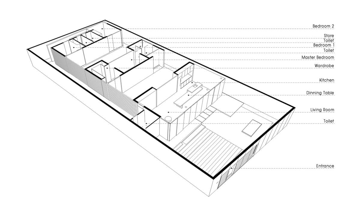 Nhà hộc kéo - Drawers House, MIA Design Studio: hiện đại by MIA Design Studio, Hiện đại