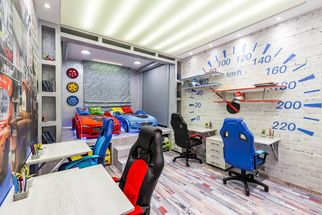 Гараж на 4 места, Школа Ремонта Школа Ремонта Industrial style nursery/kids room