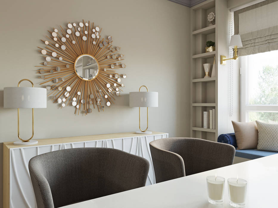 Элегантность с ярким характером Гостиные в эклектичном стиле от Студия дизайна интерьера Натальи Патрушевой Эклектичный