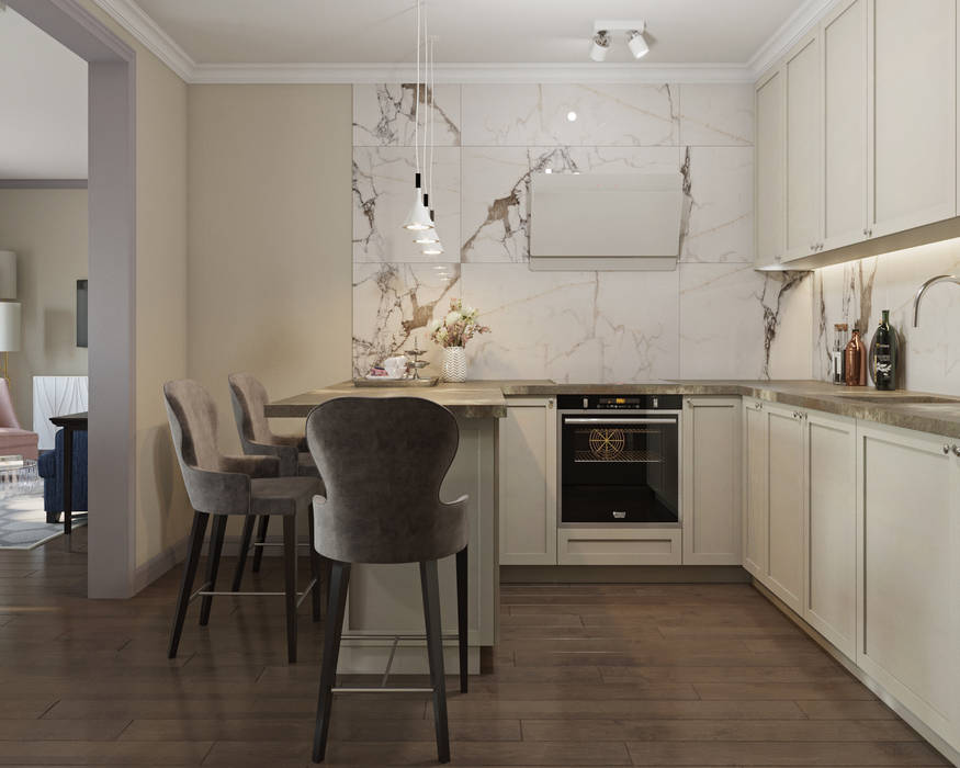 Элегантность с ярким характером Кухни в эклектичном стиле от Студия дизайна интерьера Натальи Патрушевой Эклектичный