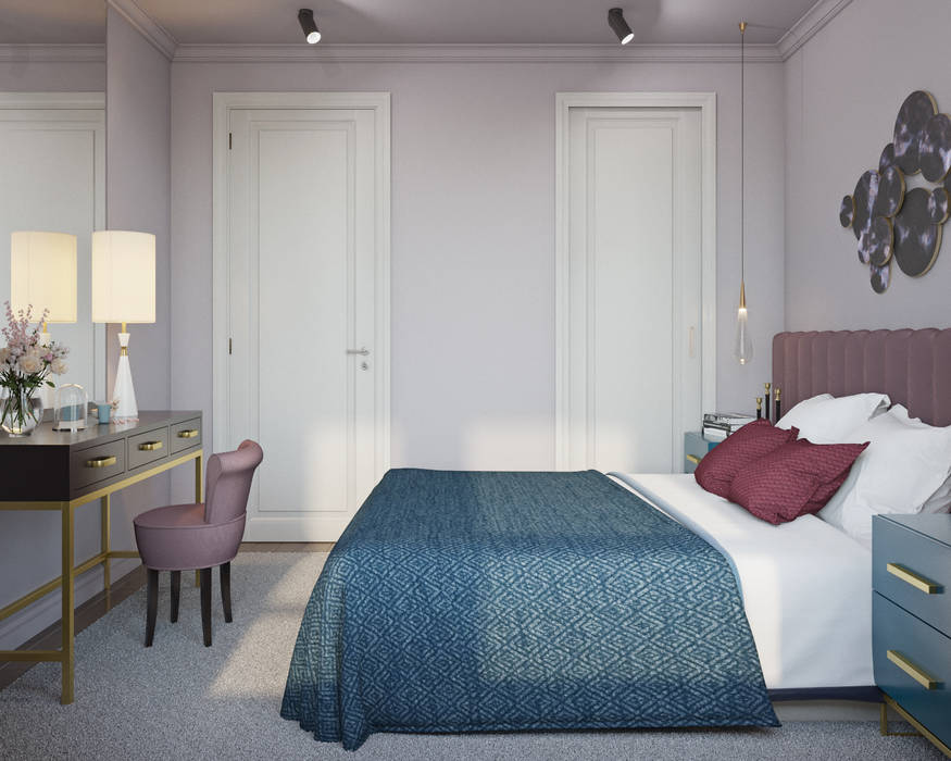 Cuartos de estilo ecléctico de Студия дизайна интерьера Натальи Патрушевой Ecléctico