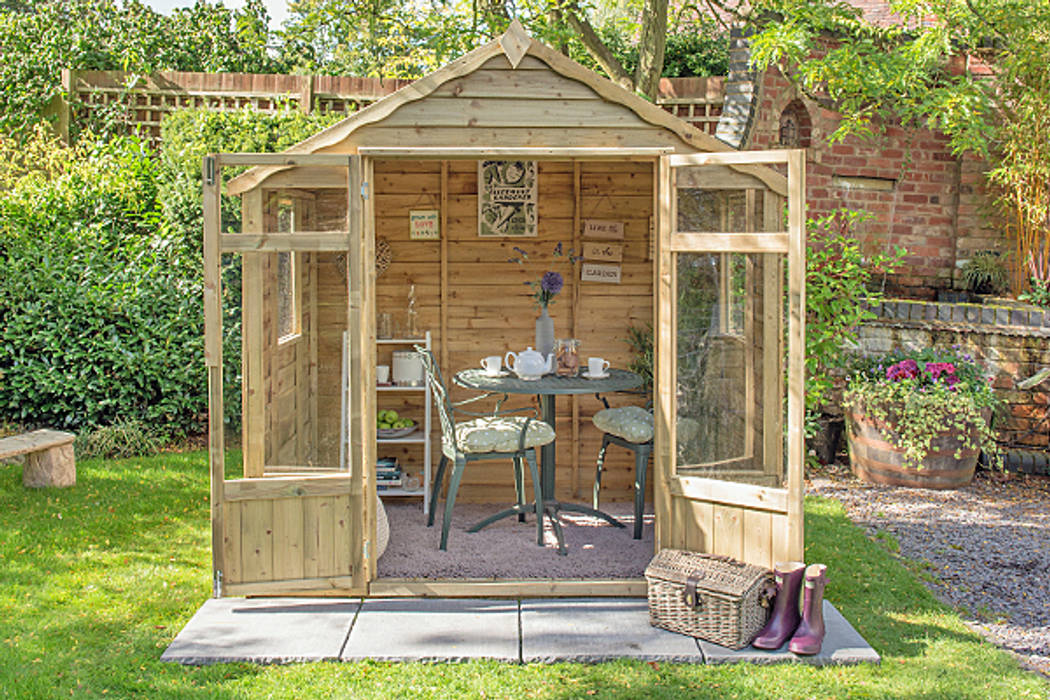 Oakley Summerhouse Wonkee Donkee Forest Garden Rustic style garage/shed summerhouse,summer house,garden room,Garages & sheds