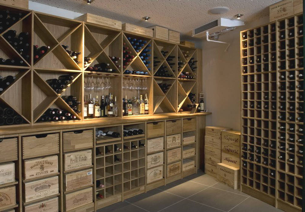 Maatwerk eiken wijnrekken, Exaro Exaro Wine cellar Wood Wood effect Wine cellar